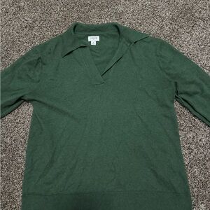 J. Crew Men's Forest Green V-Neck Sweater